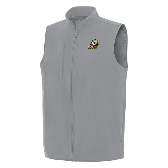 Men's Antigua Gray Oregon Ducks Regard Full-Zip Vest