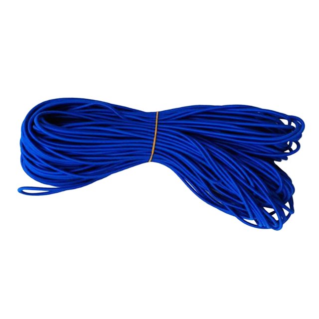 Lona de cordón elástico con amortiguador elástico azul premium de 6 mm, 50m Sunnimix Cordón de choque elástico