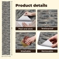thumbnail image 5 of Peel and Stick Wallpaper Textured Grey Beige Brick Wall Distressed Finish Wall Mural 17.7in x 9.8ft Self Adhesive Removable Wall Paper Renter Friendly Wallpaper for Nursery Bedroom Cabinets, 5 of 8