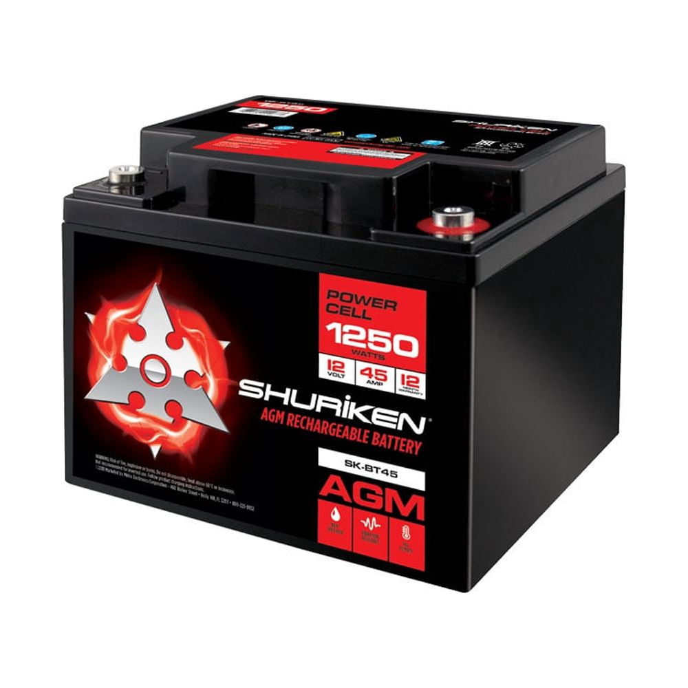 1250W / 45AMP HOURS Compact Size AGM 12V Battery