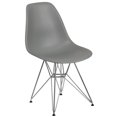 thumbnail image 1 of Chaise en plastique noir de la série Elon avec base chromée, 1 of 9