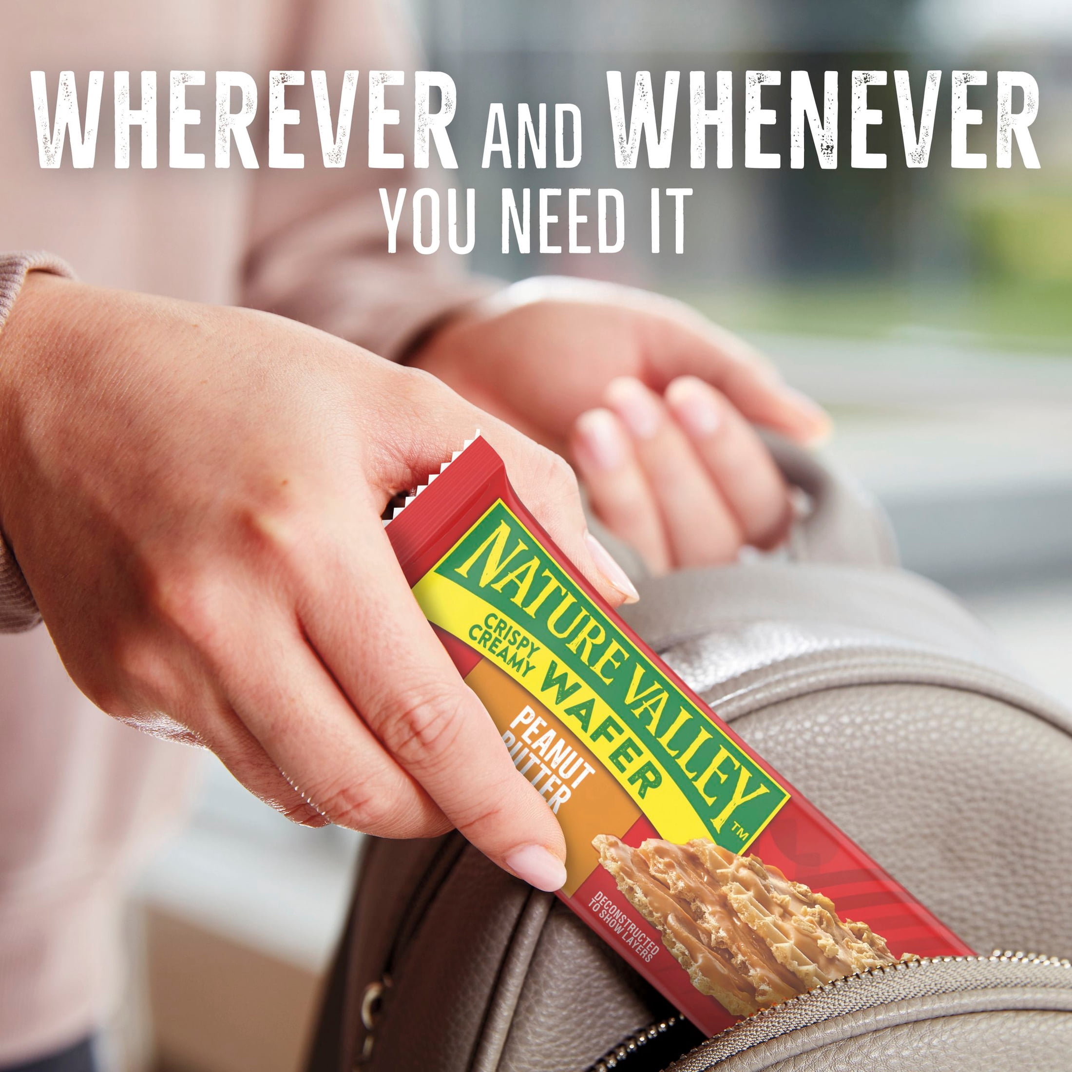 (2 pack) Nature Valley Crispy Creamy Wafer Bars, Peanut Butter, 4g Protein, 5 Bars, 6.5 oz