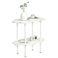 thumbnail image 3 of Anvazise Sofa Coffee Table, Flower Shaped Tea Table, Modern Style End Table, Living Room Center Minimalist Display Coffee Table with 2-Tier, 3 of 12