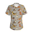 thumbnail image 5 of Zufioo Cute Dog Print Women's Classic V-neck T-shirt, V-neck Short-sleeved Tops Home Wear, Suitable for Daily Life, Work, Outdoors-3X-Large, 5 of 8