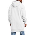 thumbnail image 6 of LNZGNM Hoodies for Men Zip Up Loose Fit Casual Fall Sweatshirts, Fashionable Drawstring Long Sleeve Top Coat with Pockets, White (XXXL), 6 of 6