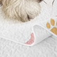 thumbnail image 5 of Homewish Cute Maltese Dog Twin Quilt Set,Kawaii Paw Print Twin Coverlet Set,White,2pcs, 5 of 7