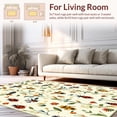 thumbnail image 2 of ODIKA 8'x10' Machine Washable Non-Slip Area Rug, Nature Inspired Insect with Abstract Botanical Forms High Traffic Rug, Red, 277106, 2 of 7