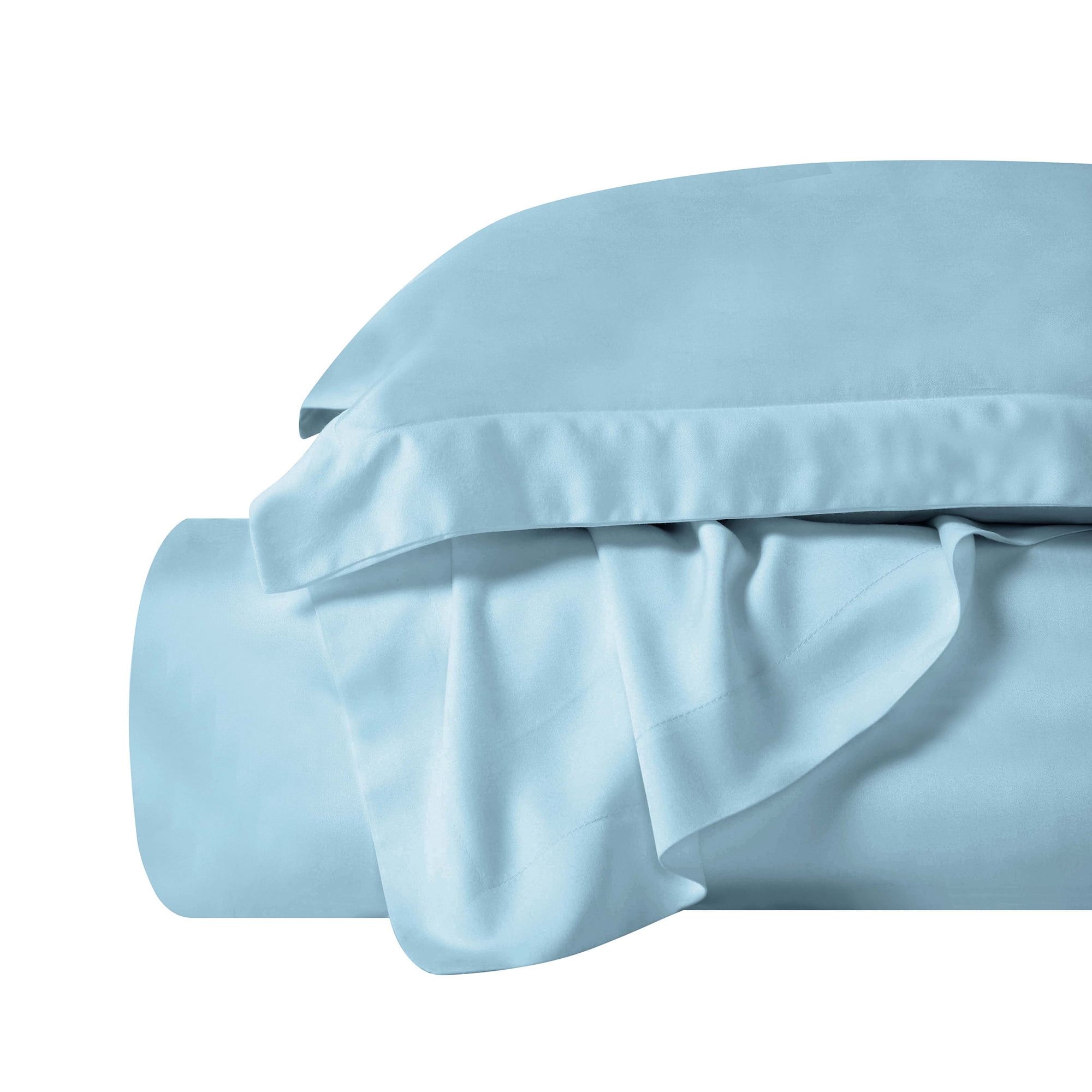 Superior Modal From Beechwood 400TC Light Blue Duvet Cover Set, Full/ Queen