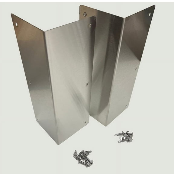 Brushed 304 Stainless Steel Corner Guards for Vinyl Siding Protection (2 Pack), 3 3/8" x 3 3/8" x 9 1/4"