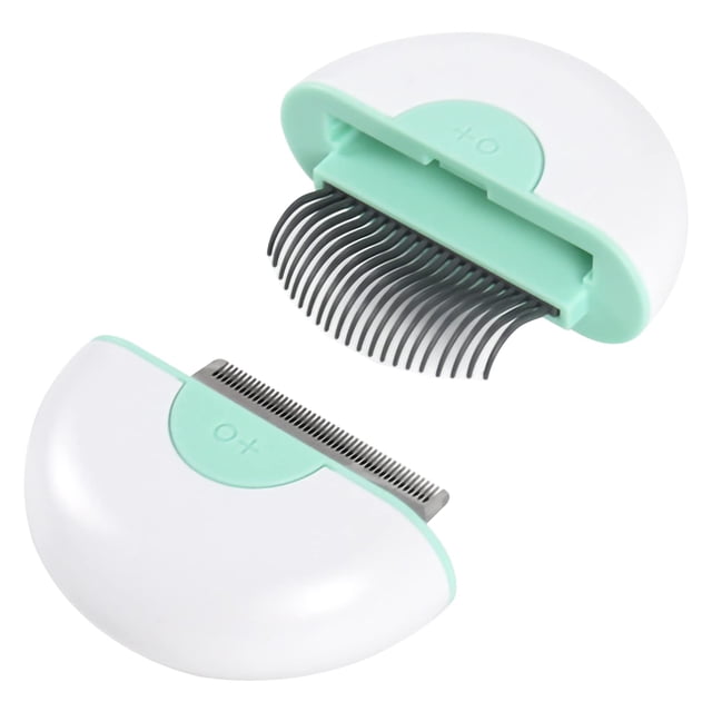 Juego de cepillos para gatos 2 en 1, peine para quitar el pelo de las mascotas, para quitar el pelo suelto y acicalarlo, con aguja de acero inoxidable portátil