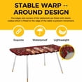 thumbnail image 4 of Gingerbread Christmas Table Cloths for 8 Foot Rectangle Tables, Xmas Balls Branches Red Buffalo Plaid Patio Waterproof Elastic Fitted Tablecloths, Washable Rectangular Table Cover for Camping, 4 of 8