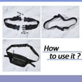 thumbnail image 3 of 2Pcs Waist Bag Belt Extender Adjustable Belt Bag Strap Extension Fanny Pack Extender Black Nylon Elastic Strap Buckle Extension for DIY, 3 of 6