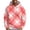Pink, variant on Men's Loose Fit Plaid Print Hoodie, Casual Long Sleeve Pullover Sweatshirt, Soft Fleece Streetwear for Fall Winter, Christmas Holiday, Lounge and Travel,Black,L