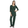 thumbnail image 1 of Inkmeso Solid Nightwear Set w/ Pyjama For Women Cotton Nightwear 2 Pcs Sleepwear, 1 of 7