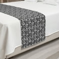 thumbnail image 2 of Floral Bed Runner, Digitally Generated Greyscale Tone Repetitive Exotic Flowers Pattern, Decorative Accent Bedding Scarf for Hotels Homes and Guestrooms, King, Grey and Charcoal Grey, by Ambesonne, 2 of 2