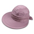 thumbnail image 4 of Women 2‑in‑1 Detachable Zipper Sun Hat UV Protection Wide Brim Bow Tie‑Back Lightweight Packable Summer Outdoor Travel Beach Sun‑Shade Head‑Accessory, 4 of 4