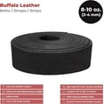 thumbnail image 2 of European Leather Works - Buffalo Belt Blanks 8-10 oz 3-4mm Size: 2.50"x40" 6.4x101.6cm - Black Color Full Grain Leather Belt Straps/Strips for Tooling, Holsters, 2 of 8