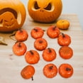 thumbnail image 3 of 12 Pcs Mini Citrouilles Réalistes pour Récolte Bricolage Décoration de Fête Festival Orange, 3 of 6