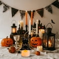 thumbnail image 4 of Electronic Candle Lights Festival LED Halloween Wind Lights Decorative Injection Durable Metal Material Pumpkin Shape for Indoor Outdoor Party Desktop, 4 of 5
