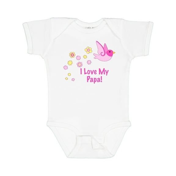 Inktastic I Love My Papa Girls Baby Bodysuit