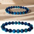 thumbnail image 2 of Natural Stone Bead Bracelets for Men Charming Hand-made Beads Bangle for Wedding, 2 of 5