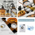 thumbnail image 2 of Fsddascl Halloween Pumpkins Blackout Curtains for Bedroom/Living Room, Thermal Insulated Kitchen Curtains, Gnomes Cat Orange Black Checked Grommet Darkening Window Treatment Drapes 42"x63"x2, 2 of 6