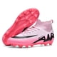 thumbnail image 2 of Botas de fútbol de moda de color rosa para hombre, calcetines ligeros profesionales, zapatos de fútbol para hombre, botas de fútbol originales antideslizantes para exteriores para hombre, 2 of 5