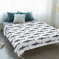 thumbnail image 4 of Blue Grey Sharks Blanket Soft Cozy Warm Throw Blanket for Couch, Plush Fuzzy Flannel Fleece Blankets for Sofa, Modern Coastal Ocean Animals Bed Blankets Lightweight Gifts for Women, 40"x50", 4 of 9