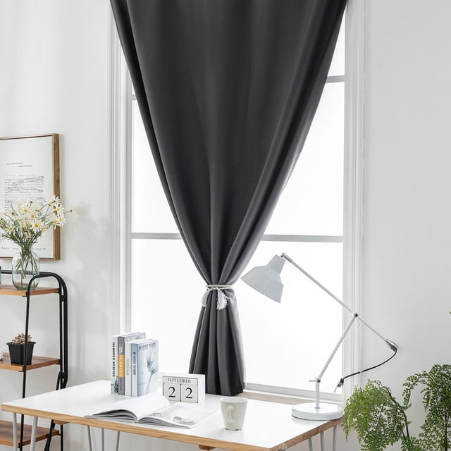 Cortina Persianas autoadhesivas grises Cortinas opacas para ventanas Tonos para el hogar (90X150cm)