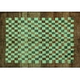 thumbnail image 1 of Ahgly Company Machine Washable Indoor Rectangle Checkered Turquoise Blue Modern Area Rugs, 8' x 10', 1 of 4