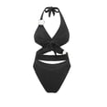 thumbnail image 4 of Erwazi One Piece Swimsuits for Women Solid Slim Monokini Padded Casual Vacation Pool Swim Bathing Suit, 4 of 5