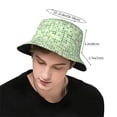 thumbnail image 3 of ZICANCN Abstract Geometric Squares Texture Bucket Hat, Unisex Print Double-Side-Wear Bucket Hat for Golf Fishing Beach Outdoor, 3 of 5