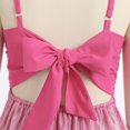 thumbnail image 7 of IBTOM CASTLE Teen Girl Glitter Ruffle Metallic Adjustable Spaghetti Straps Dress Square Neck Tiered Hemline Tween Pageant Homecoming Graduation Prom Outfits Junior Formal Easter Dress 9-10 Years Pink, 7 of 7