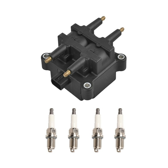 ISA Ignition Coil and 4 Spark Plugs Compatible with 1997-1999 Subaru Legacy 1997-1998 Impreza 2.2L 2.5L H4 Replacement for UF193