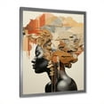 thumbnail image 3 of Designart "Minimalist Portrait Of An African Woman" Africa Picture Framed Wall Art Prints, 3 of 5