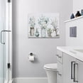 thumbnail image 4 of Botanical Bathroom Wall Art Flower Bathroom Pictures for Wall Canvas Prints Modern Home Decorations For Bathroom Kitchen Laundry Room Bedroom Framed Ready To Hang 16"x12", 4 of 6