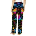 thumbnail image 3 of Bingfone Pajamas For Women,Mexican Flower Traditional1 Pajama Pants With Pockets-X-Large, 3 of 9