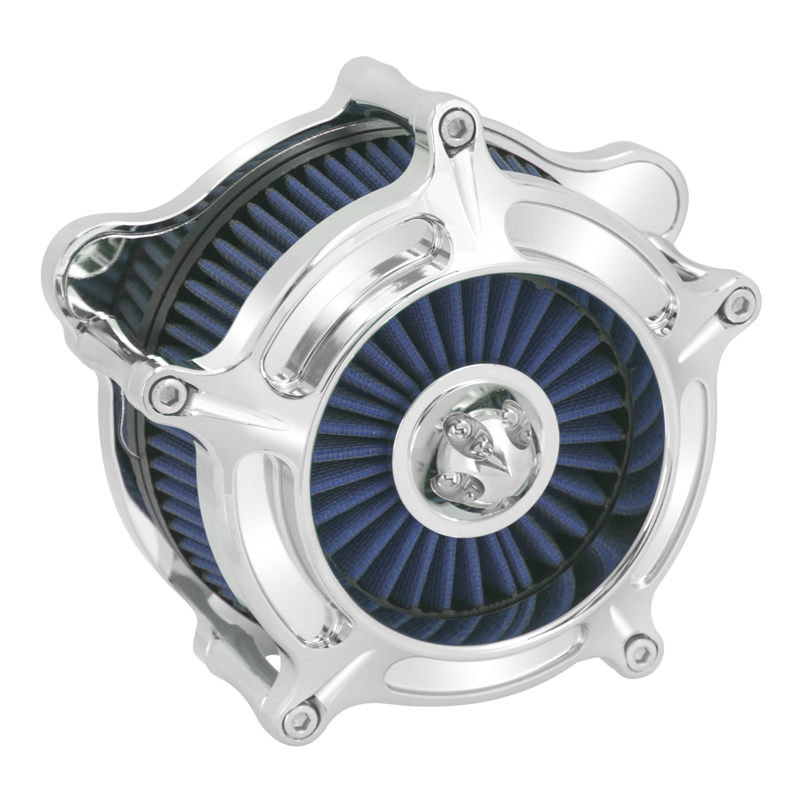 Krator Motorcycle Carburetor Chrome Dual Spike Intake Air