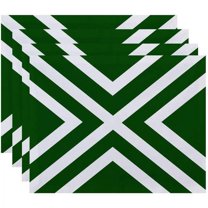 Simply Daisy 18" x 14" "X" Marks the Spot Stripes Print Placemat