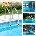 thumbnail image 4 of Swimming Pool Ladder,Stainless Steel Pool Steps for Inground Pools,3 Step Non-Slip Treads Pool Stairs with Ergonomic Pool Handrails,Easy Assembly, 4 of 7