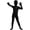 Black, variant on Scary Halloween Costume for Kids, Slenderman Skin Bodysuit Skinsuit for Boys Girls Halloween Dress up Party Age up to 12 Years