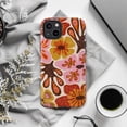thumbnail image 6 of Retro Floral Art Phone Case, Colorful Abstract Botanical Pattern iPhone Cover, Unique Artistic Protective Case for iPhone 17 16 15 14 13 12 11 Pro Max Plus Mini, 6 of 6