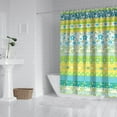 thumbnail image 3 of Waterproof Pioneer Pieced Patchwork Shower Curtain 72x84 Inch Bohemian Style Colorful Floral Polyester Unique Shower Curtain for Bathroom Hotel Home Decor with 12 Plastic Hooks, 3 of 5