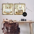 thumbnail image 3 of Stupell Industries Sage Green Bathroom Interiors Botanical & Floral Painting Gold Floater Framed Canvas Art Print Wall Art, 25 x 25, Set of 2, 3 of 9