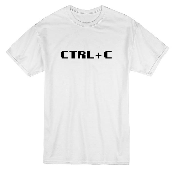 T-shirt Blanc pour Homme Control C Graphic Quote Design