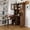 Walnut 5, variant on Office Desk Computer Desk with glass door for Home Office or Study desk, Bookshelf & Hutch, Computer Desk with 90 Degree Rotating Desktop,Large Working Space,Work Surface