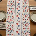 thumbnail image 5 of Table Runners 70 Inches Long Dress Scarves, Independence Day Farmhouse Coffee/Dining/Kitchen Table Decor, Holiday Table Runner, 4th of July Red Blue Strip Love Burlap 13x70 Inch, 5 of 9