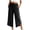 Black-4, variant on Stamzod Wide Leg Cropped Pants for Women Summer Solid Color Elastic Waist Capri Pants Casual Loose Drawstring Capris for Women with Pocket Black-4 XL