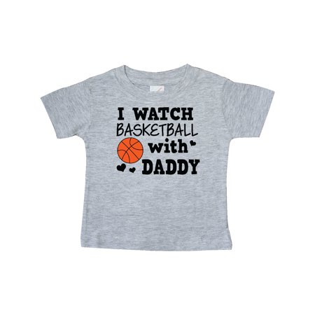 

Inktastic I Watch Basketball with Daddy Gift Baby Boy T-Shirt