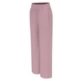thumbnail image 6 of CHWGFWL Wide Leg Pants Women's Spring/Summer Solid Color Washed Wrinkle Plus Large Elastic Waist Casual Pants Sports Pants Women Pants Dress Pants Women Work Pants Women(Red2,XXXL), 6 of 6